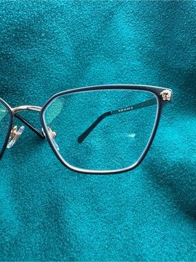 Versace Cat-Eye Prescription Glasses with Gold Accent